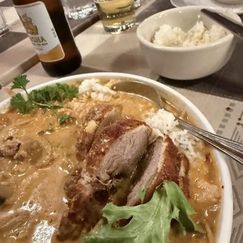 Little Thai Corner - Massaman Curry Dinner with crispy duck - Thai Near Me - Warwick, Rhode Island