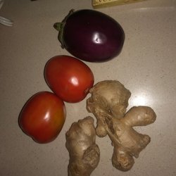 New India Supermarket - Tomato's ginger and mini eggplant