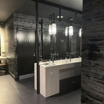 The Lakehouse - Interior of restroom that does not have a wall that separates the Men's and Women's restroom. - New American Near Me - Bellevue, Washington The Lakehouse - Interior of restroom that does not have a wall that separates the Men's and Women's restroom. - New American Near Me - Bellevue, Washington