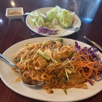 My Thai - Pad Thai chicken  and salad - Thai Near Me - La Quinta, California