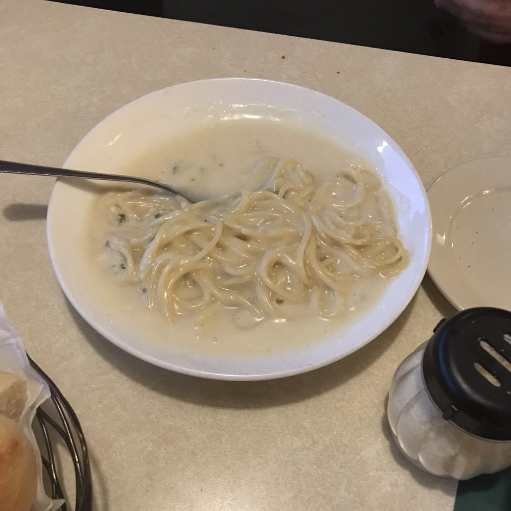 Spaghetti Noodles with their "Alfredo sauce"
