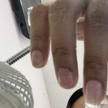 La Palma Nails & Spa - Short nails, the long one is extended with poly gel. - Skin Care Near Me - La Palma, California