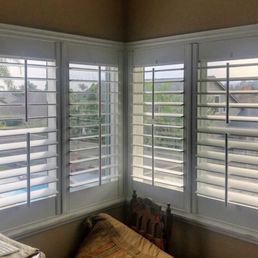 Bedroom shutters with 60/40 split for privacy. Bedroom shutters with 60/40 split for privacy.