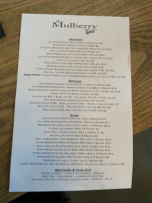 Menu photo 1 The Mulberry Philadelphia, PA Menu photo 1 The Mulberry Philadelphia, PA