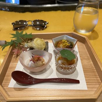 Hanare Sushi - Actually start of the meal, various presentations of local & imported fish, a nice flavor and texture combination to start an amazing night. - Japanese Near Me - Costa Mesa, California