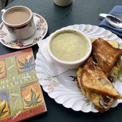 BLTEA + zucchini soup + italian roast coffee