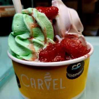 Carvel - TLo's small Black Raspberry & Pistachio w/Strawberry topping Sundae ~ 11.6.24 - Ice Cream & Frozen Yogurt Near Me - Copiague, New York Carvel - TLo's small Black Raspberry & Pistachio w/Strawberry topping Sundae ~ 11.6.24 - Ice Cream & Frozen Yogurt Near Me - Copiague, New York