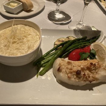 Bricks Restaurant & Wine Bar - Chilean Sea Bass with a side of Parmesan risotto. - New American Near Me - Reno, Nevada Bricks Restaurant & Wine Bar - Chilean Sea Bass with a side of Parmesan risotto. - New American Near Me - Reno, Nevada