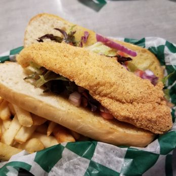 All Aboard Restaurant and Grill - Catfish Po Boy - American Near Me - Benton, Arkansas All Aboard Restaurant and Grill - Catfish Po Boy - American Near Me - Benton, Arkansas