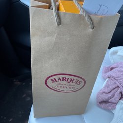 Marquis Liquors - This paper bag cost me $3.25.