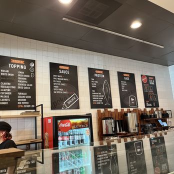 Poke Kai - menus on the wall of a coffee shop - Hawaiian Near Me - Long Beach, California Poke Kai - menus on the wall of a coffee shop - Hawaiian Near Me - Long Beach, California
