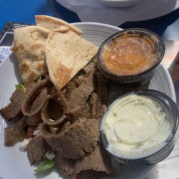 Yeero Village - Greek chopped salad with gyro! - Greek Near Me - Lawrenceville, Georgia
