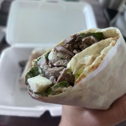 Delicious beef Shawarma sandwich combo