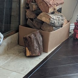 The amount of firewood you get for $20.00 The amount of firewood you get for $20.00