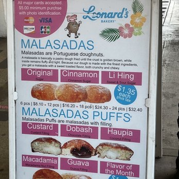 Leonard's Bakery - Menu - Bakeries Near Me - Honolulu, Hawaii Leonard's Bakery - Menu - Bakeries Near Me - Honolulu, Hawaii
