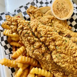 Our delicious flaky fried seasoned to perfection Fish Basket