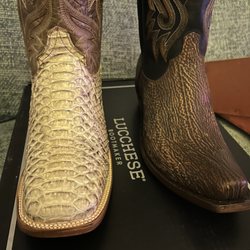 Roper python and shark skin Luchesse I purchased at JC