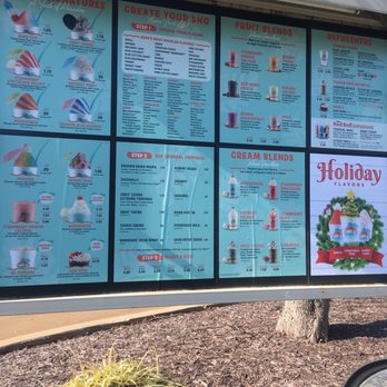 Bahama Buck's - St. Peters - Drivethru menu with seasonal items - Shaved Ice Near Me - St. Peters, Missouri Bahama Buck's - St. Peters - Drivethru menu with seasonal items - Shaved Ice Near Me - St. Peters, Missouri