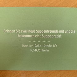 Suppenfreunde - Rückseite der Stempelkarte