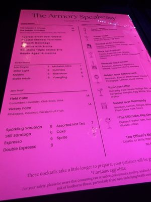 Menu photo 1 The Armory Speakeasy Key Largo, FL Menu photo 1 The Armory Speakeasy Key Largo, FL