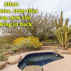 Boulder Valley Pools - Boulder Valley Pools did an excellent job! This is what the spa looks like now. All new pebbletec inside, tile trim on top waterline.