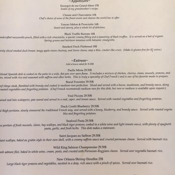 Bacquet's Restaurant - Menu - French Near Me - Eagle, Idaho