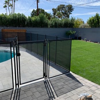 Clear Choice Pool Fence - New fence with self closing gate. - Childproofing Near Me