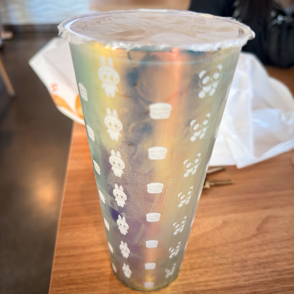 Ube Coffee w/Lychee Jelly.