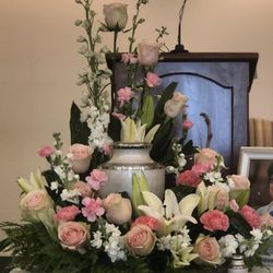 Belinda's Blooms - This beautiful rose urn wreath can be customized to fit your needs!
Price: $179.99