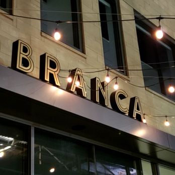 Branca Midtown - Branca exterior at night on the patio - Pizza Near Me - Rochester, New York Branca Midtown - Branca exterior at night on the patio - Pizza Near Me - Rochester, New York