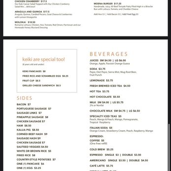 Moena Café - Menu - Cafes Near Me - Honolulu, Hawaii Moena Café - Menu - Cafes Near Me - Honolulu, Hawaii