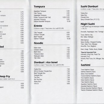 Sushi Yama - Lovely takeout menu page 2/2 - Japanese Near Me - Vancouver, British Columbia Sushi Yama - Lovely takeout menu page 2/2 - Japanese Near Me - Vancouver, British Columbia