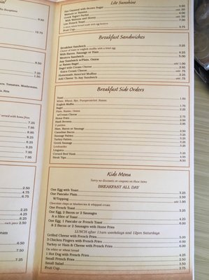 Menu photo 1 Sunny Side Cafe Randolph, MA