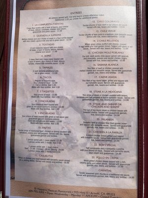 Menu photo 5 El Vaquero Authentic Mexican Arnold, CA