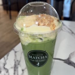 Banana Pudding Matcha Latte Banana Pudding Matcha Latte