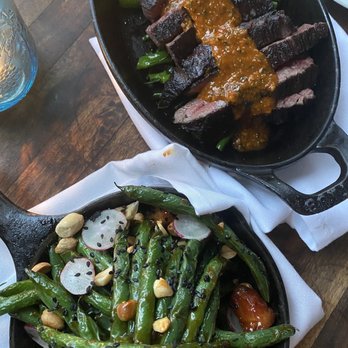 Manhattan Beach Post - White Oak Grilled Skirt Steak and Blistering Blue Lake Green Beans - New American Near Me - Manhattan Beach, California Manhattan Beach Post - White Oak Grilled Skirt Steak and Blistering Blue Lake Green Beans - New American Near Me - Manhattan Beach, California