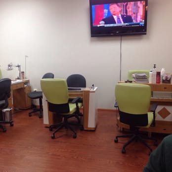Absolute Nails & Spa - Television and part of the drying area - Nail Salons Near Me - Wyoming, Michigan