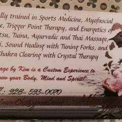 Massage by Kim - Kim's Business Card