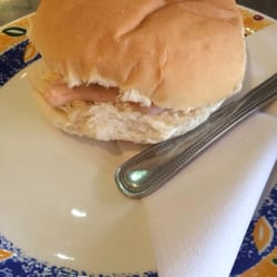 Oakmede Bakery - My prawn baguette. Cost a couple of quid but a lot bigger than the photo makes it look