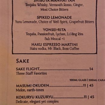 Yonsei Handrolls - Beverage 2 of 2 - Japanese Near Me - Oakland, California Yonsei Handrolls - Beverage 2 of 2 - Japanese Near Me - Oakland, California