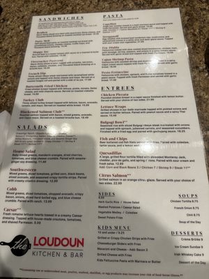 Menu photo 1 The Loudoun Kitchen & Bar Leesburg, VA Menu photo 1 The Loudoun Kitchen & Bar Leesburg, VA