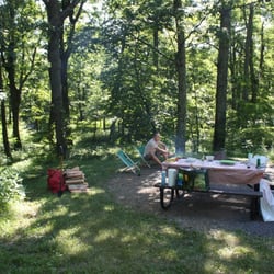 Mathews Arm Campground - Many sites are wooded and shaded