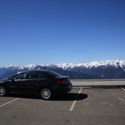 Mashariki Rent A Car - The trusty Sebring on Hurricane Ridge in Olympic National Park.