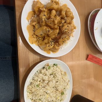 Main St. Dragon - Shazam Shrimp with a side of fried rice. - Asian Fusion Near Me - Richmond, Virginia