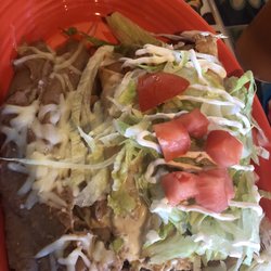 El Zocalo Mexican Restaurant - Chimichangas with a side of beans