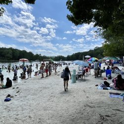 Tomahawk Lake Water Park - Beach area - hard packed sand