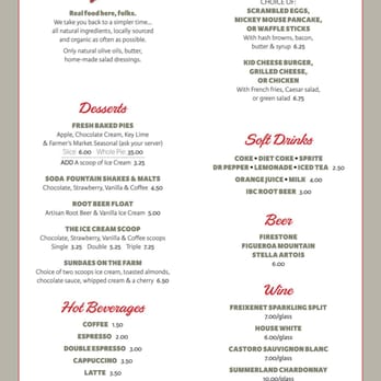 Farmer Boy - Menu 1 of 3 from Oct 2015 - Breakfast & Brunch Near Me - Santa Barbara, California Farmer Boy - Menu 1 of 3 from Oct 2015 - Breakfast & Brunch Near Me - Santa Barbara, California