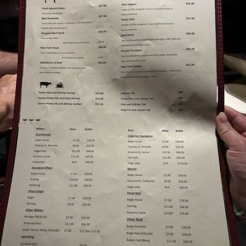 Tartan Room - Menu. You really can't go wrong with their beef. They have an excellent prime rib, too. - American Near Me - Orange, California
