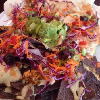 SunCafe - Sun Nachos - half raw with jicama... So good! - Vegan Near Me - Studio City, California SunCafe - Sun Nachos - half raw with jicama... So good! - Vegan Near Me - Studio City, California
