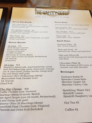 Menu photo 5 The Valley Cork Luray, VA